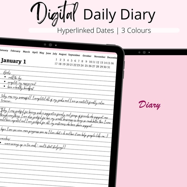 Digitales Tagebuch | Hyperlink | GoodNotes | iPad Journal