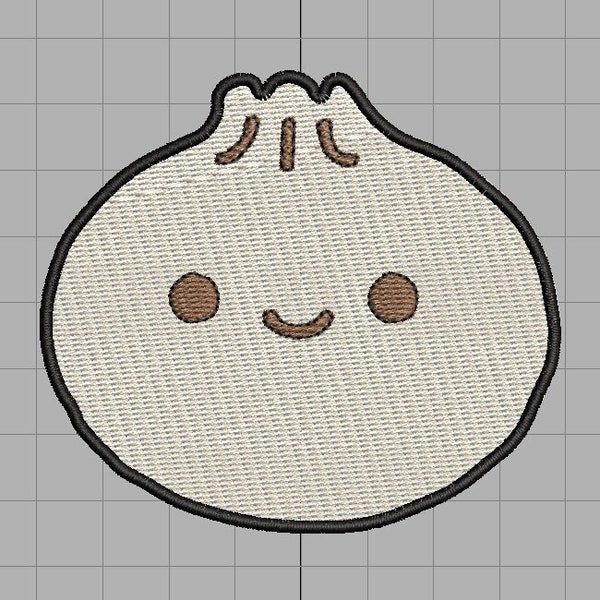 Anime and Manga Inspired Stitch Machine Embroidery Design symbol File Smiling Dumpling