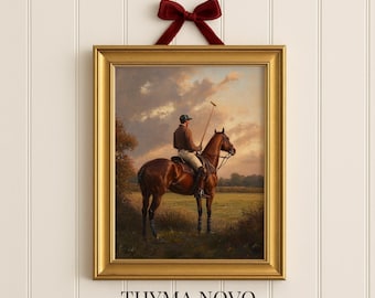 Vintage Polo Art, Ralph Lauren Equestrian Art, Old Money Art, Horse Lovers Gift, Horse Download Art, Polo Player gifts, English Sporting Art