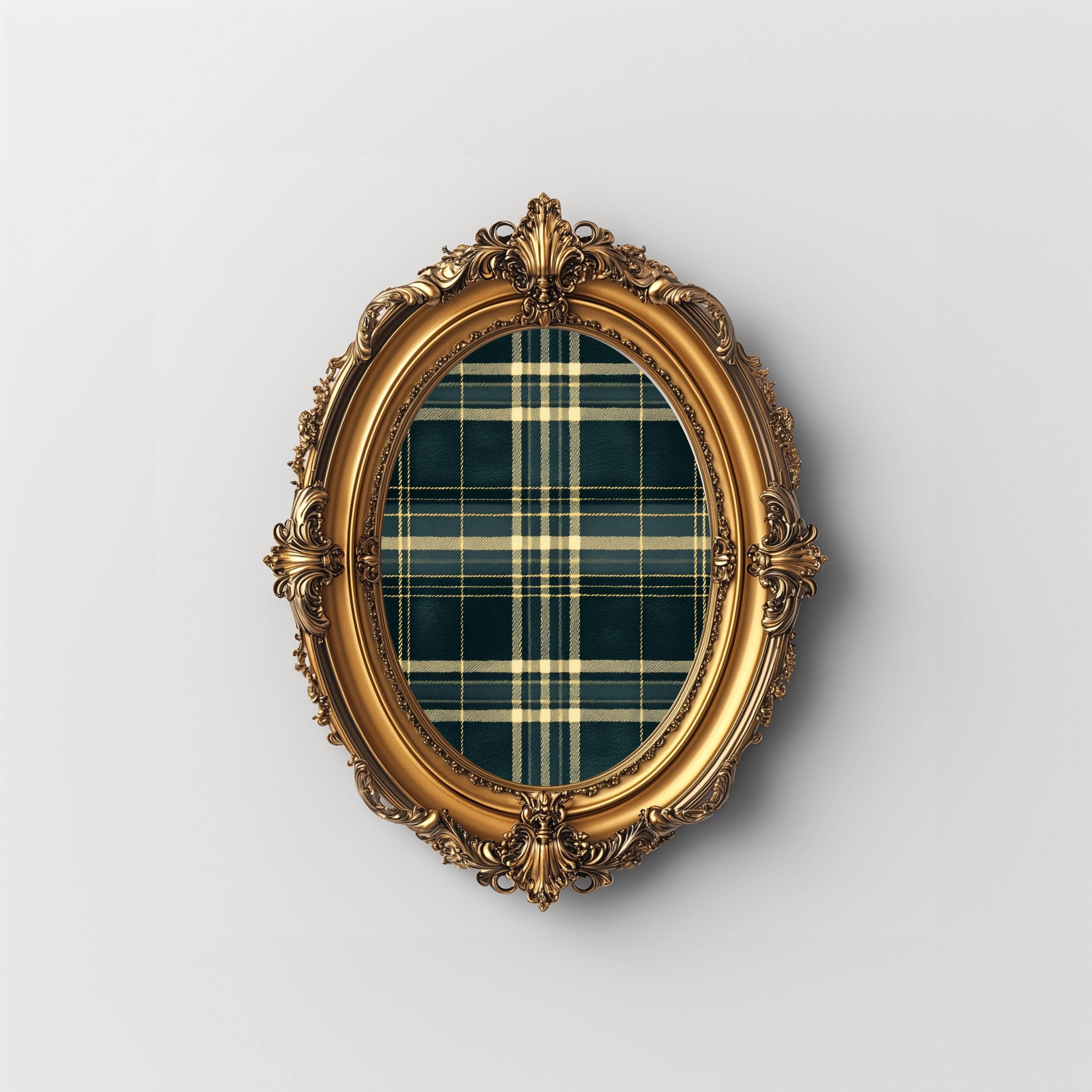 Classic Tartan DIGITAL, Elegant Holiday, Deep Forest Green Navy