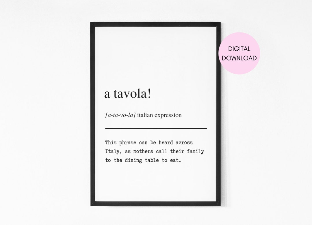 Food is Ready Italian Sayings Digital Download Wall Art Etsy UK
