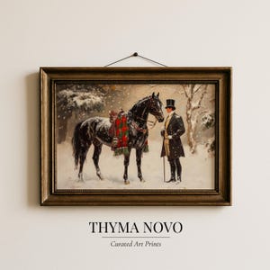 Retrato de caballo negro vintage, impresión ecuestre, decoración con dinero antiguo, manta clásica de tartán rojo, descarga de decoración de Ralph Lauren