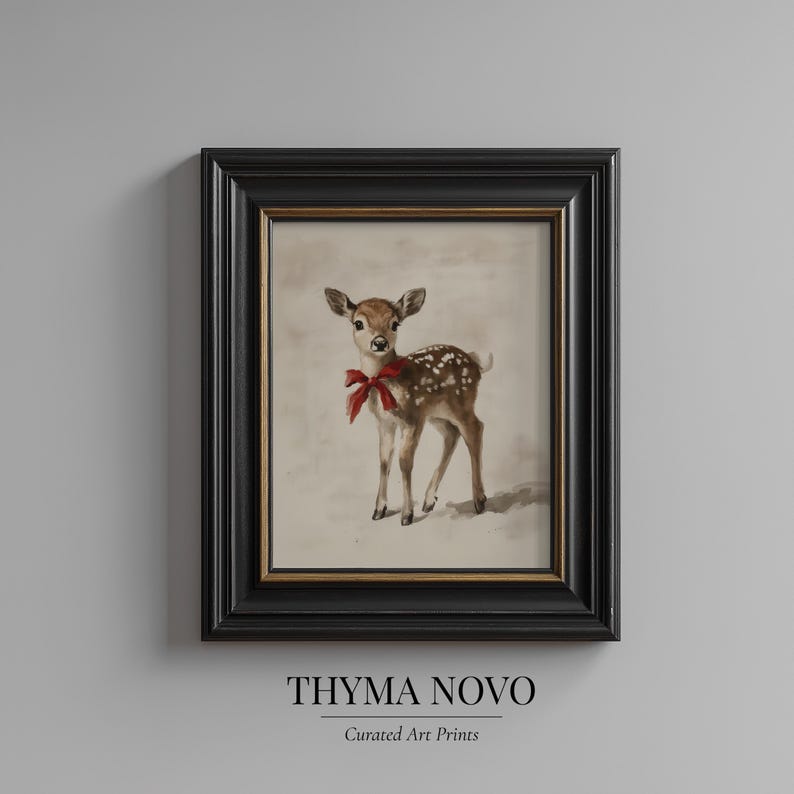 Baby Fawn Print, Above Crib Decor, Fawn Nursery Art, Girl Nursery Decor, Toddler Newborn Baby, Newborn gift, Baby Room Poster Printable image 1