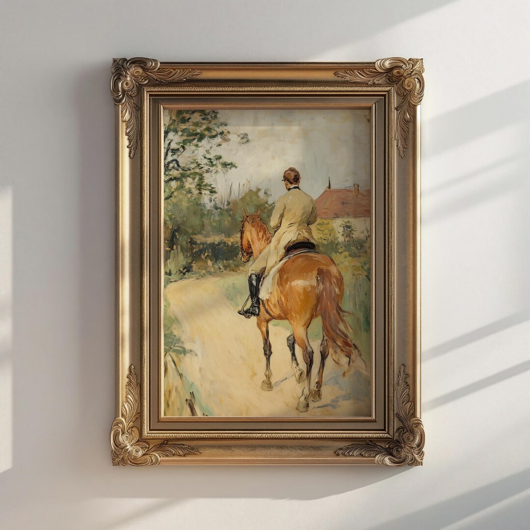 Rustic Equestrian Path Printable Art Classic Rider On Horseback Rustic Equestrian Path Printable Art Classic Rider On Horseback