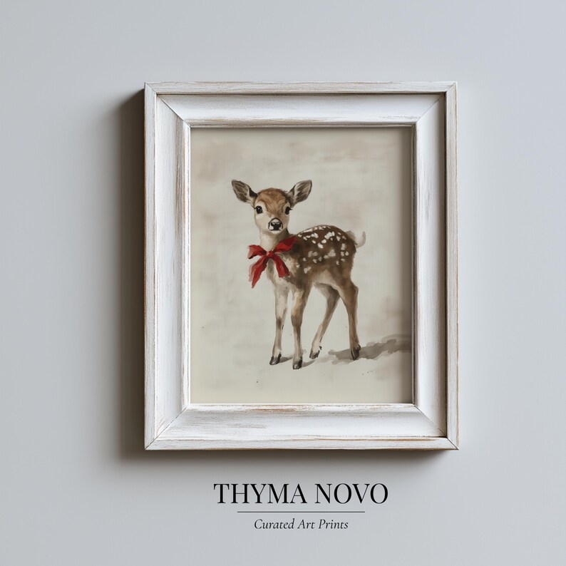 Baby Fawn Print, Above Crib Decor, Fawn Nursery Art, Girl Nursery Decor, Toddler Newborn Baby, Newborn gift, Baby Room Poster Printable image 4