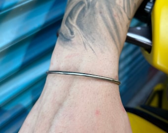 Pulsera de puño de plata para hombre, pulsera de plata de ley 925, brazalete de plata para hombre, pulsera de puño de mano hombre, pulsera de puño oxidado