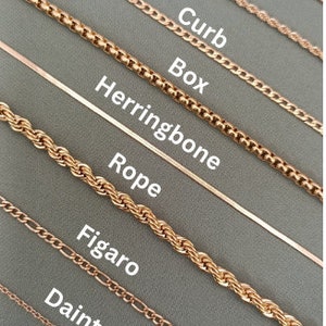 18K Gold Filled Necklace,Curb Chain, Paperclip Chain,Twist ,Rope Chain,Mother's Day Gifts,Figaro,Vine Chain,Herringbone Chain,Gift For Her