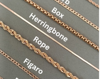 18K Gold Filled Necklace, Curb Chain, Paperclip Chain,Twist ,Rope Chain,Christmas Gift,Figaro ,Vine Chain,Herringbone Chain,Gift For Her