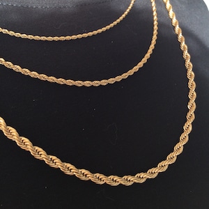 18K Gold Filled Chain ketting, Curb, Figaro, touw, paperclip ketting, visgraat ketting, twist ketting, cadeau voor haar, cadeau voor hem, Valentijnsdag afbeelding 7