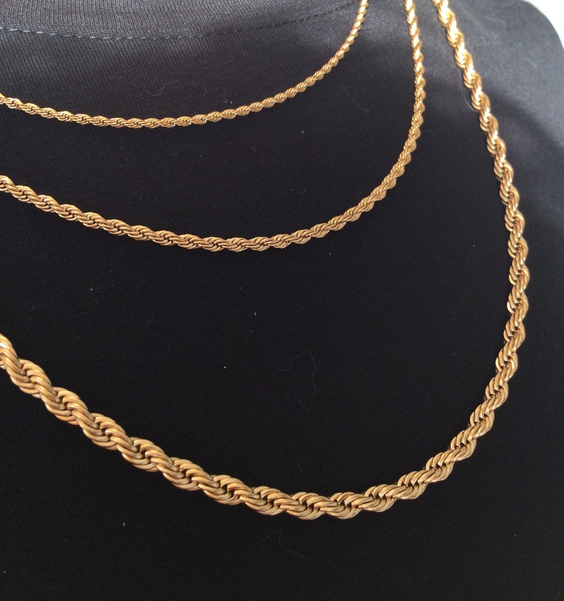 18K Gold Filled Chain Necklace,Curb,Figaro,Rope,Paperclip Chain,Herringbone Chain,twist Chain,Gift For Her,Gift for him,Valentine's Day image 7