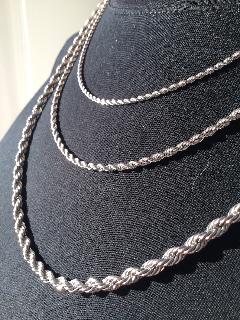 Personalized Stainless Steel Chain Necklace: Curb,paperclip,rope,twist ...