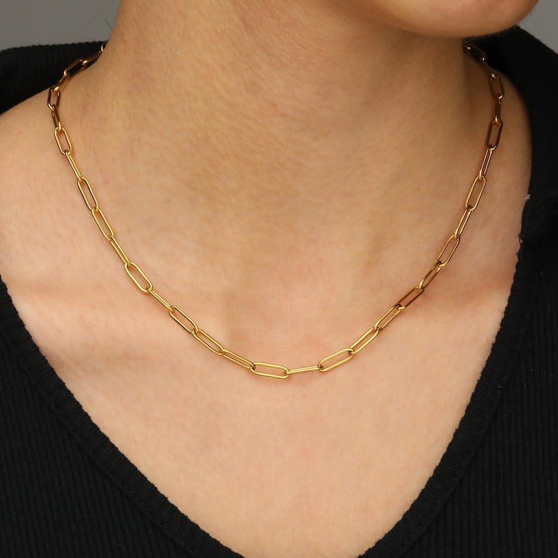 18K Gold Filled Chain Necklace,Curb,Figaro,Rope,Paperclip Chain,Herringbone Chain,twist Chain,Gift For Her,Gift for him,Valentine's Day image 8