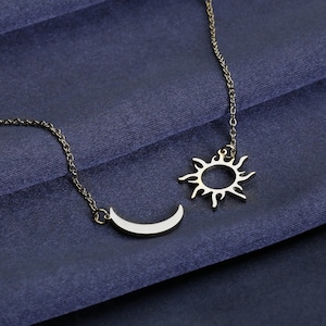 Sun Totem And Moon Necklace 60cm, Stainless Steel For Women, Gift for Mom, Birthday Gift ,Valentine's Day,Must-Have Item Perfect Gift image 2