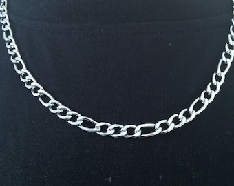 Silver Figaro Chain,figaro necklace,waterproof Figaro chain,Mens Chain Necklace - Perfect gift for him,Gift for son,Dad,Christmas Gift