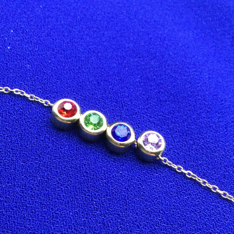 Personalized Birthstone pendant,Family Jewelry,Gift For Mom,Birthday Gift,Bridesmaid Gift,Custom necklace,Initial Jewelry,Gift For Her. image 9
