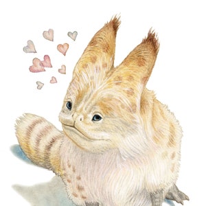 Murley the Loth-Cat, Ahsoka, Giclee Art Print, 5x7, Star Wars Rebels Wall Art