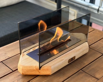 Personalized Tabletop Fireplace | Portable Fire Pit, Odorless Indoor and Cozy Outdoor Modern Luxury Decor, New Year gift / Flame Master