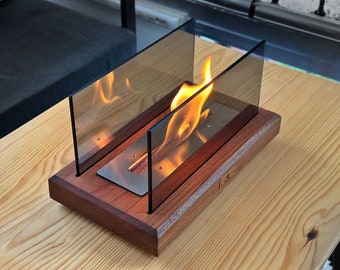 Personalized Tabletop Fireplace | Portable Fire Pit, Odorless Indoor and Cozy Outdoor Modern Luxury Decor, New Year gift / Prism Fire