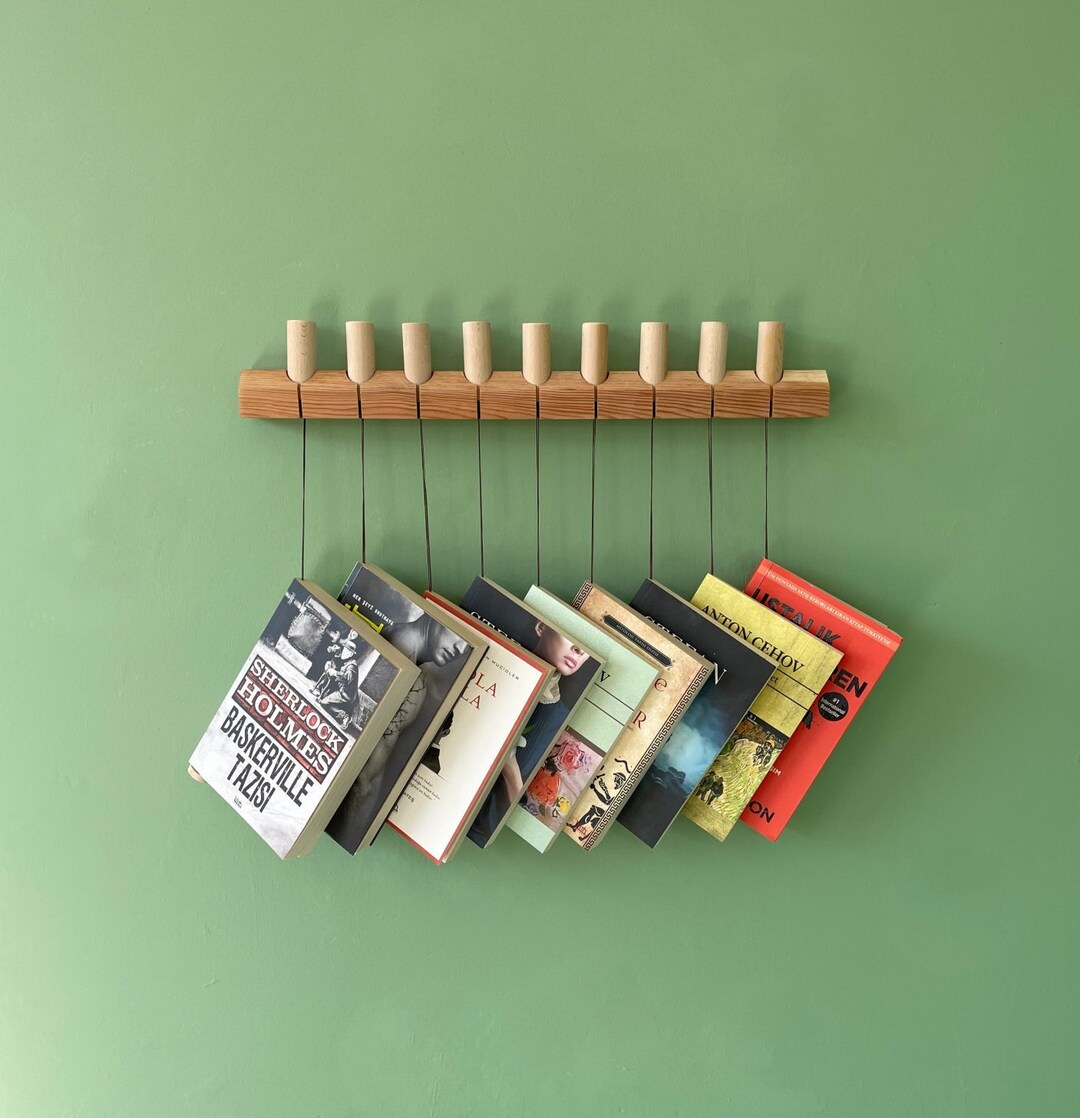 Wooden Bookshelf / Book Hanger / Bookmark / Book Ends / Etsy