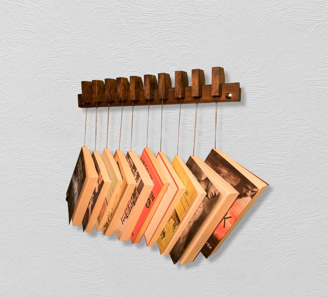 Book Hanger / Book Shelf / Book Holder / Wooden Bookshelf / Etsy