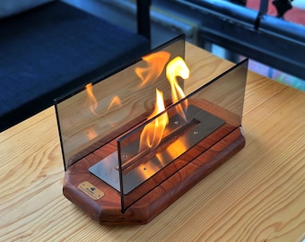 Personalized Tabletop Fireplace | Portable Fire Pit, Odorless Indoor and Cozy Outdoor Modern Luxury Decor, New Year gift / Elegance