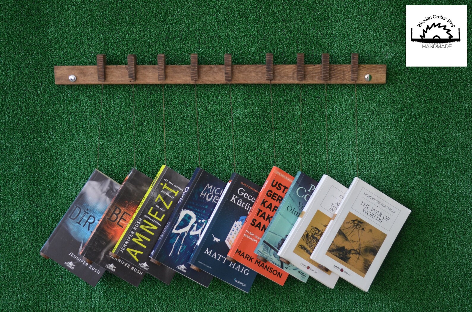 Book Hanger / Book Shelf / Book Holder / Wooden Bookshelf / Etsy UK