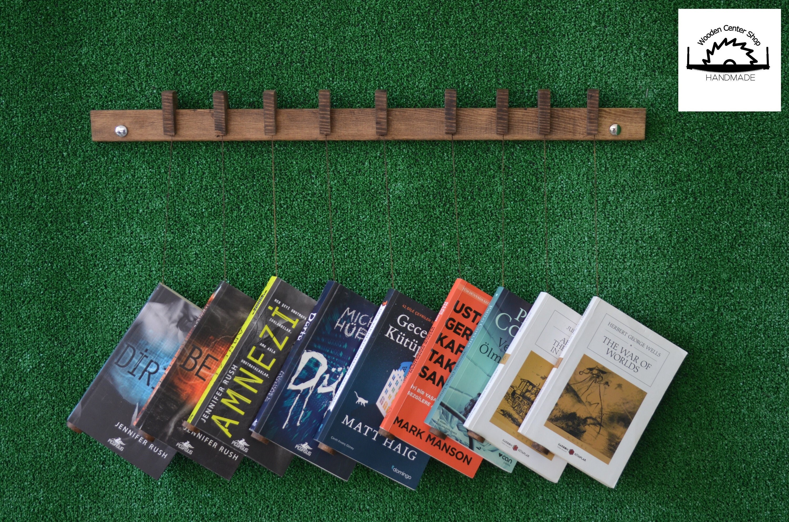 Book Hanger / Book Shelf / Book Holder / Wooden Bookshelf / Etsy UK