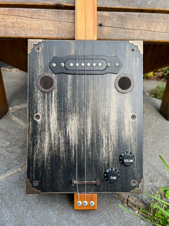 3 String Electric Cigar Box Slide Guitar Etsy