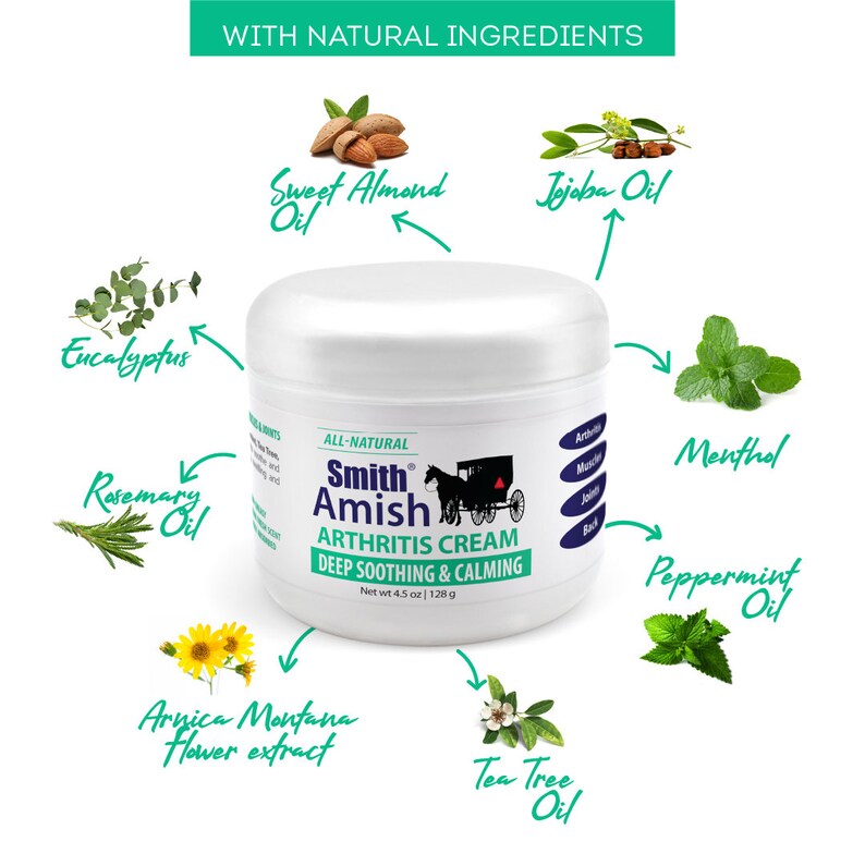 Smith's Amish Arthritis Cream. Deep Soothing & Calming for Arthritis
