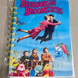 Handmade Repurposed VHS Journal/Sketchpad - Bedknobs and Broomsticks