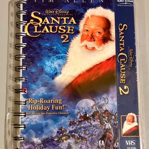 Handmade Repurposed VHS Journal/Sketchpad - Santa Clause 2