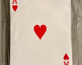 Red Deck Playing Cards Mini Notebooks Handmade, Repurposed