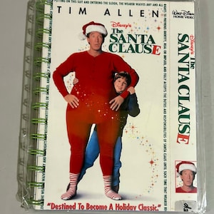Handmade Repurposed VHS Journal/Sketchpad - The Santa Clause