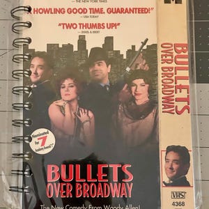 Handmade Repurposed VHS Journal/Sketchpad - Bullets Over Broadway