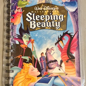 Handmade Repurposed VHS Journal/Sketchpad - Sleeping Beauty