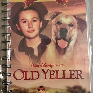 Handmade Repurposed VHS Journal/Sketchpad - Old Yeller