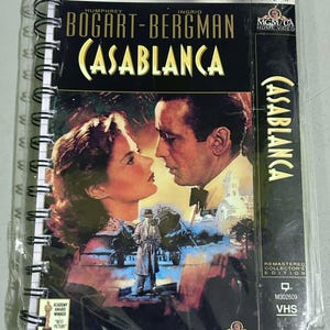 Handmade Repurposed VHS Journal/Sketchpad - Casablanca