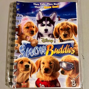 Handmade Repurposed VHS Journal/Sketchpad - Snow Buddies