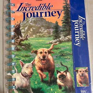 Handmade Repurposed VHS Journal/Sketchpad- The Incredible Journey