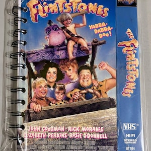 Handmade Repurposed VHS Journal/Sketchpad - The Flintstones