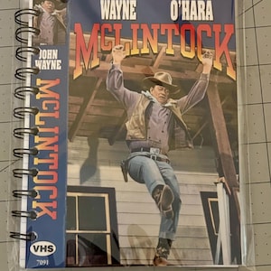 Handmade Repurposed VHS Journal/Sketchpad - McLintock