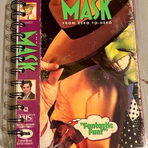 Handmade Repurposed VHS Journal/Sketchpad - Mask
