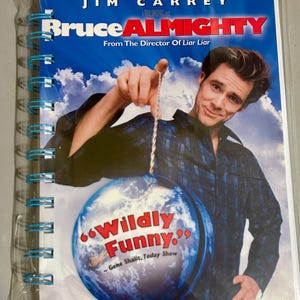 Handmade Repurposed VHS Journal/Sketchpad - Bruce Almighty