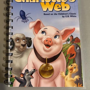 Handmade Repurposed VHS Journal/Sketchpad - Charlotte’s Web