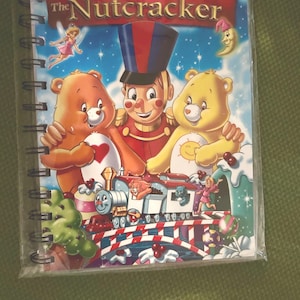 Handmade Repurposed VHS Journal/Sketchpad - Carebears Nutcracker