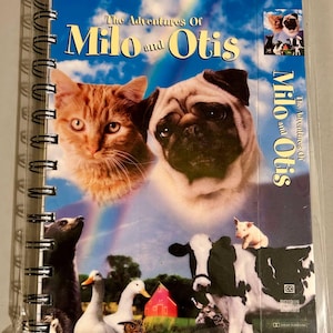 Handmade Repurposed VHS Journal/Sketchpad - Milo and Otis