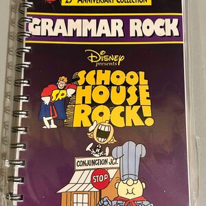 Handmade Repurposed VHS Journal/Sketchpad - Grammar Rock