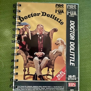 Handmade Repurposed VHS Journal/Sketchpad - Dr Dolittle (older version)