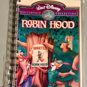 Handmade Repurposed VHS Journal/Sketchpad - Robinhood