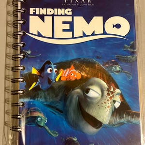 Handmade Repurposed VHS Journal/Sketchpad - Finding Nemo